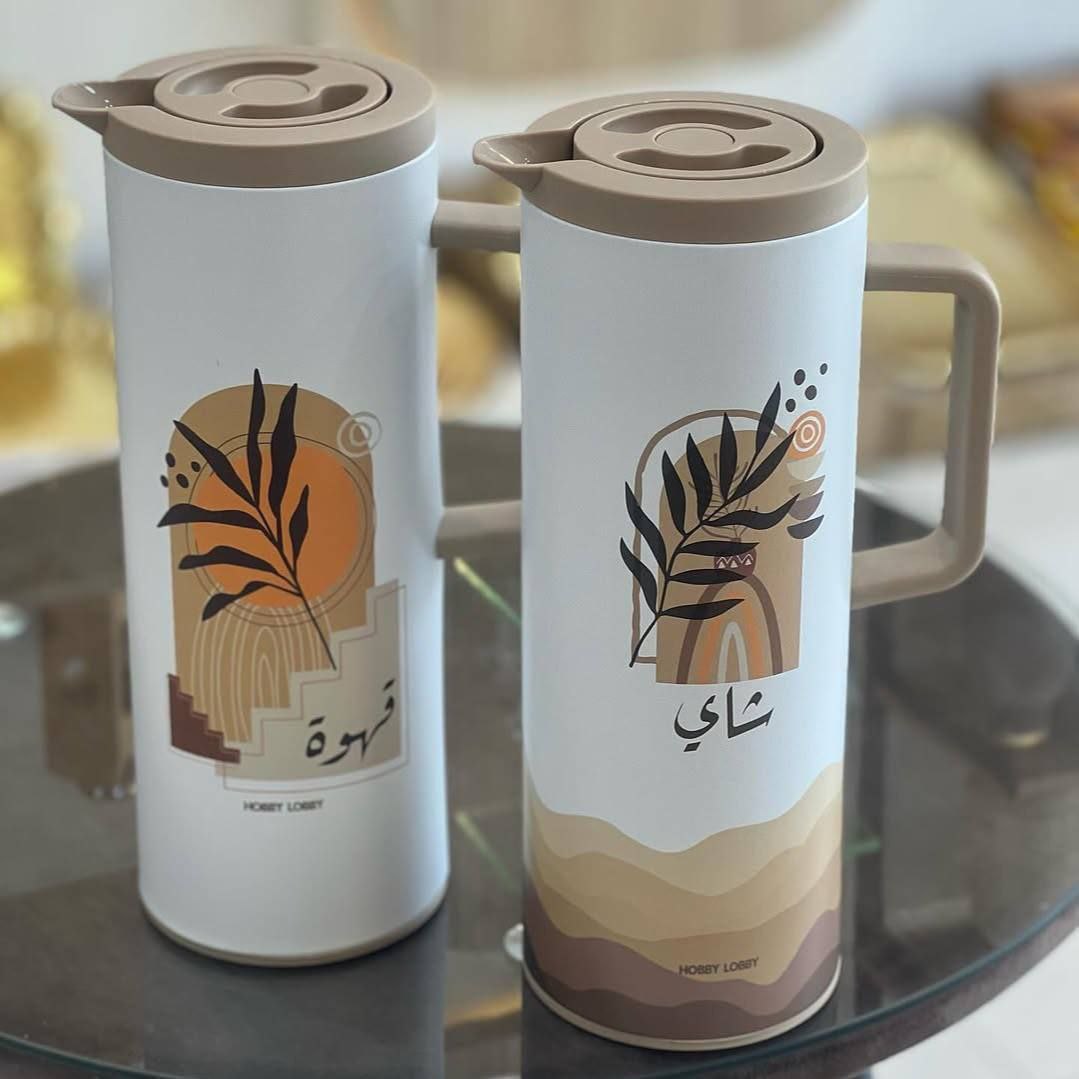 ترمس القهوة المزاج العالي 1 لتر | زجاج حراري داخلي واستنالس خارجي يحفظ السخن والبارد