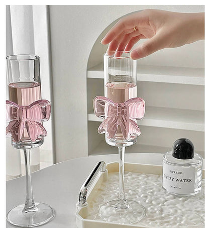 كاس الفراشة الطويل 🦋 | زجاج نقي يتحمل السخونة والبرودة       H-H