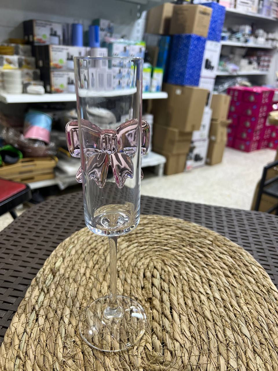 كاس الفراشة الطويل 🦋 | زجاج نقي يتحمل السخونة والبرودة       H-H