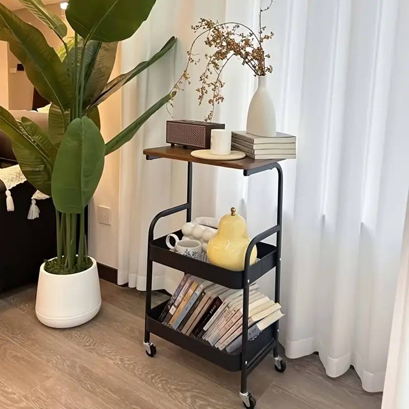 ترابيزة خدمة معدن بعجل – تصميم عملي متعدد الاستخدامات على طريقة IKEA