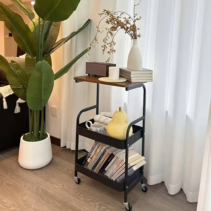 ترابيزة خدمة معدن بعجل – تصميم عملي متعدد الاستخدامات على طريقة IKEA
