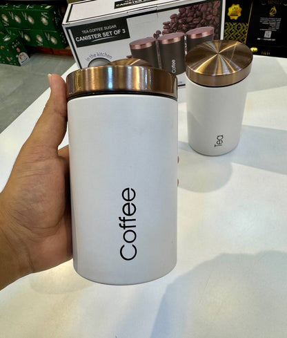 طقم كوفي صاج 3 قطع لون أبيض أنيق – تصميم عصري وجودة عالية