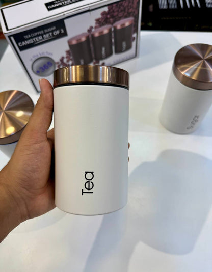 طقم كوفي صاج 3 قطع لون أبيض أنيق – تصميم عصري وجودة عالية