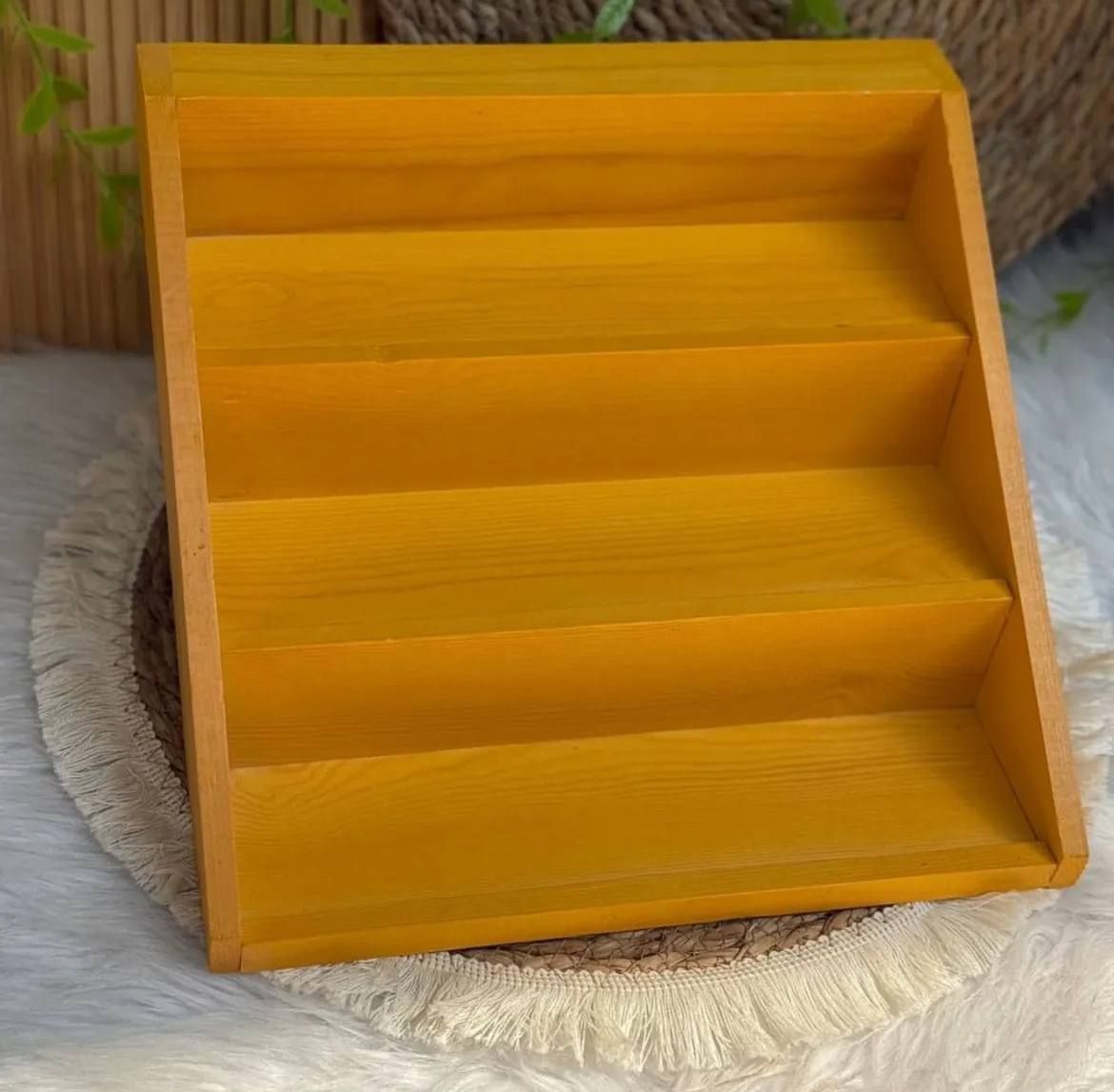 سلم توابل خشب بامبو 3 أدوار قابل للفتح – منظم توابل عريض يسع أكثر من 12 برطمان