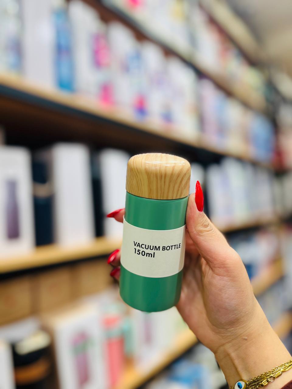 ترمس قهوة أنيق صغير الحجم بتصميم رخامي فاخر – 150 مل