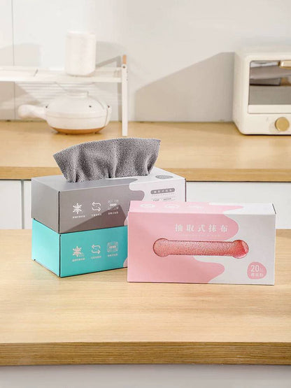 علبة فوط مطبخ 20 قطعة – خامة ممتازة قابلة للغسل وإعادة الاستخدام