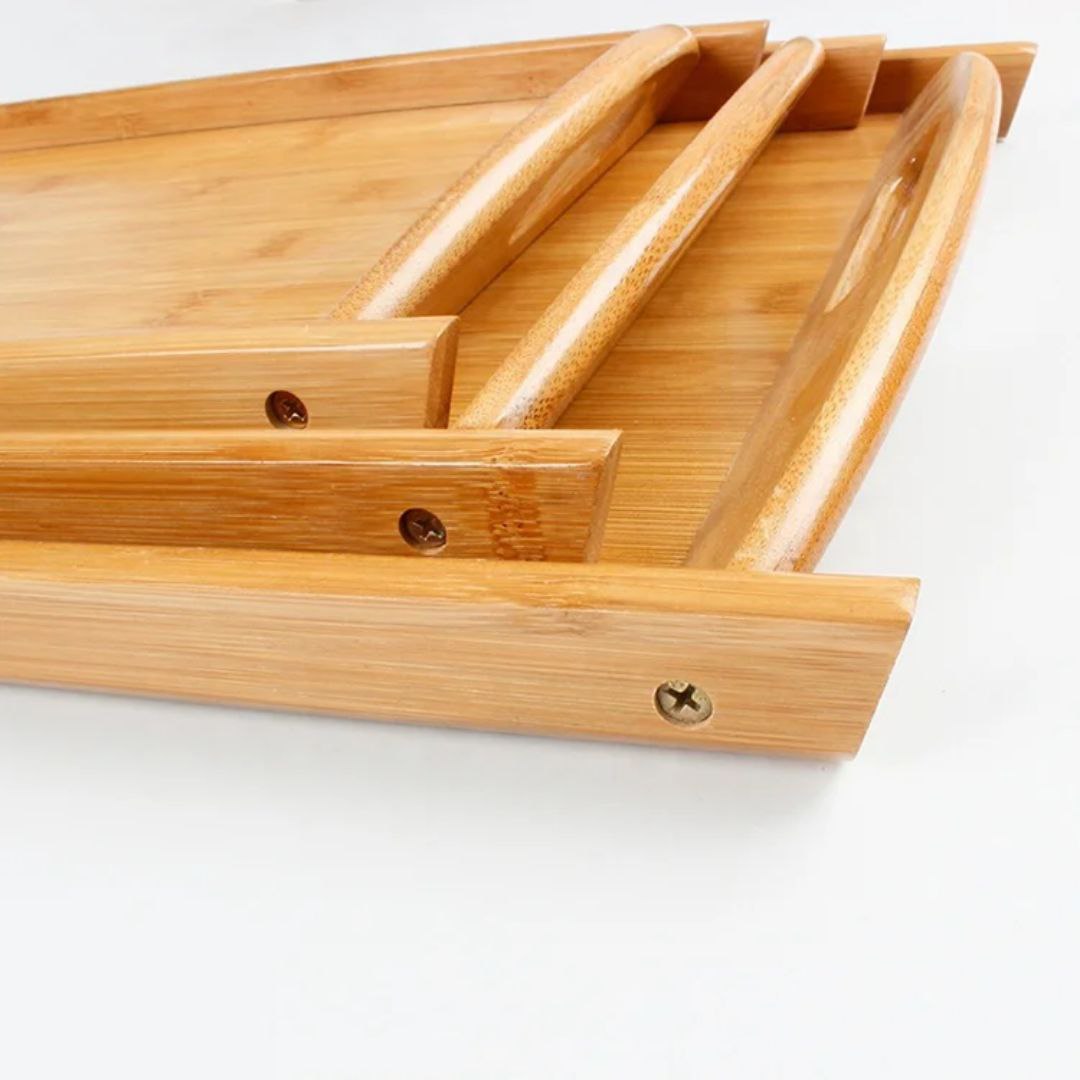 طقم صواني تقديم خشب بامبو – 3 مقاسات