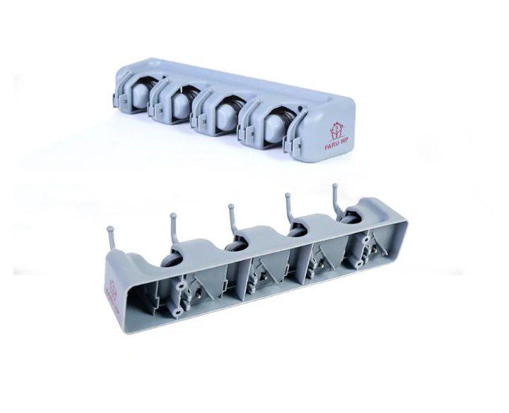 منظم وحامل أدوات نظافة بـ4 هوكات | تصميم عملي لترتيب أدوات التنظيف