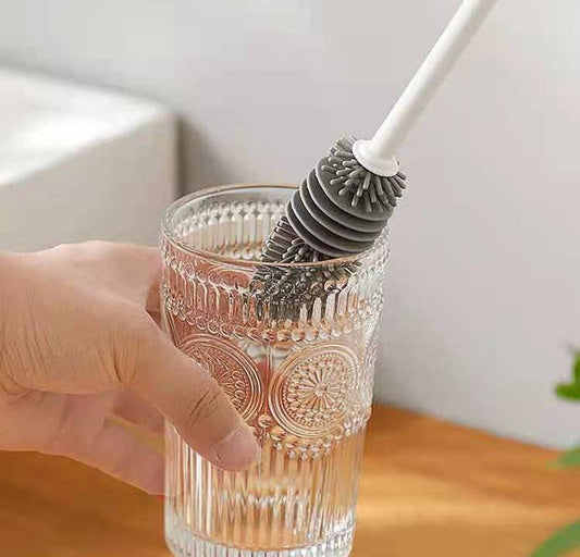 فرشة سيليكون ناعمة لتنظيف الزجاجات والببرونات بدون خدش