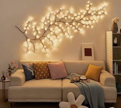 شجرة حائط ليد ديكور بإضاءة وورم – تصميم مرن أنيق بطول 3 متر