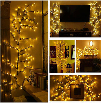 شجرة حائط ليد ديكور بإضاءة وورم – تصميم مرن أنيق بطول 3 متر