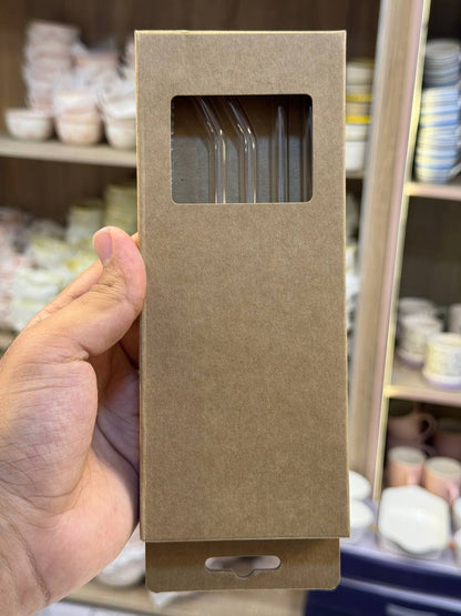 شاليموه زجاج 4 قطع + فرشاة تنظيف | شاليموه مستورد متعدد الاستخدام بخامة زجاج مقاوم للحرارة