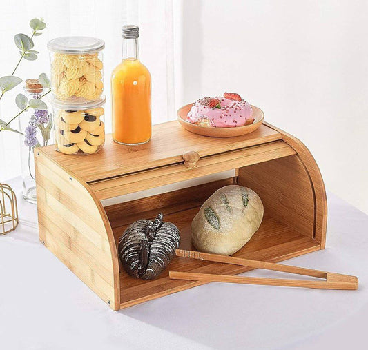 عياشة خبز خشب زان طبيعي – حافظ خبز ومخبوزات بتصميم أنيق