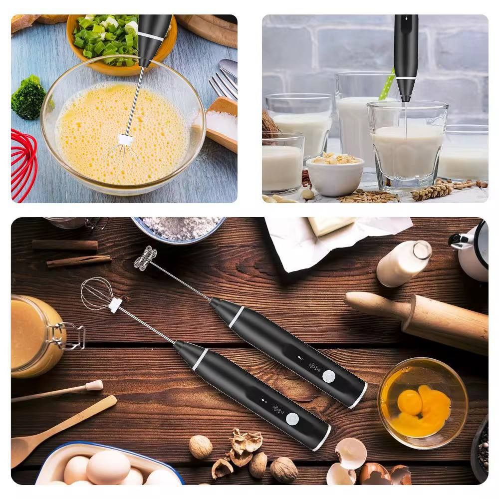 مضرب نسكافيه وبيض بالشحن USB | 2 في 1 بخيارين للخلط وصناعة رغوة الكابتشينو