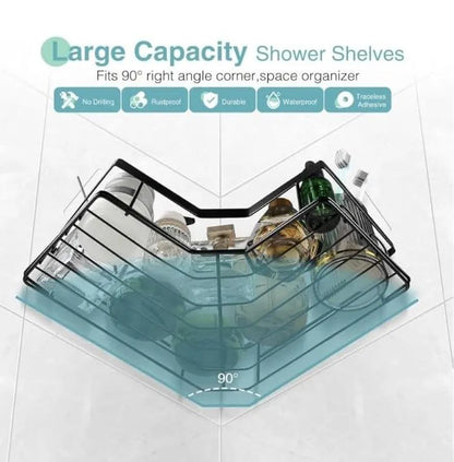 ركنة حمام معدن زاوية مستوردة لتنظيم الحمام والمطبخ