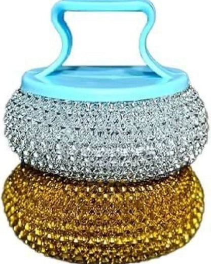 طقم ليفة مواعين سلك بالمقبض – الباكت 3 قطع  الليفة الذكية للتنظيف السهل