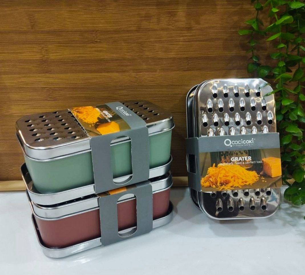 مبشرة كوكي كوكي Cocicoki 2×1 | مبشرة خضروات وفواكه بعلبة حفظ وغطاء