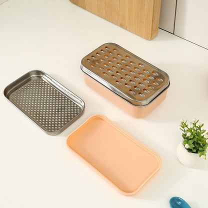 مبشرة كوكي كوكي Cocicoki 2×1 | مبشرة خضروات وفواكه بعلبة حفظ وغطاء