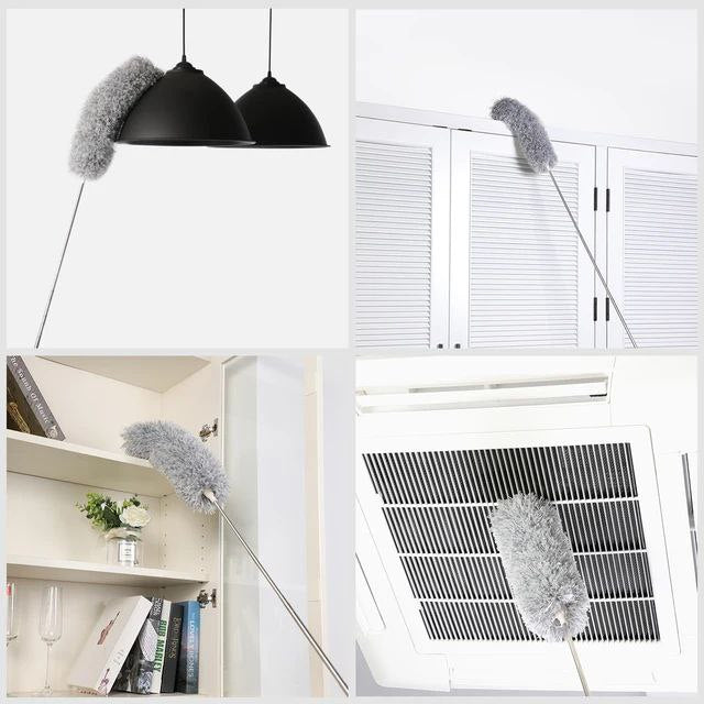 زعافة تنظيف قابلة للتمديد حتى 3 متر مع يد استانلس – لتنظيف الأماكن العالية والأسطح الصعبة