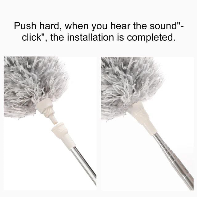 زعافة تنظيف قابلة للتمديد حتى 3 متر مع يد استانلس – لتنظيف الأماكن العالية والأسطح الصعبة