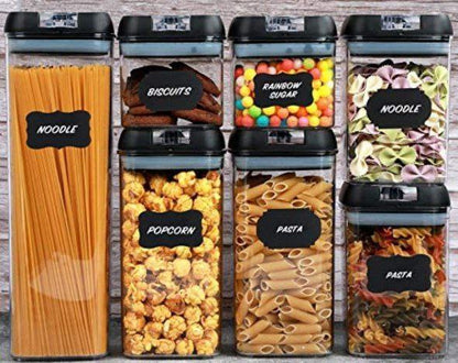 طقم علب تخزين أكريليك جامبو 7 قطع محكمة الغلق لتخزين البقوليات والتوابل – مستورد