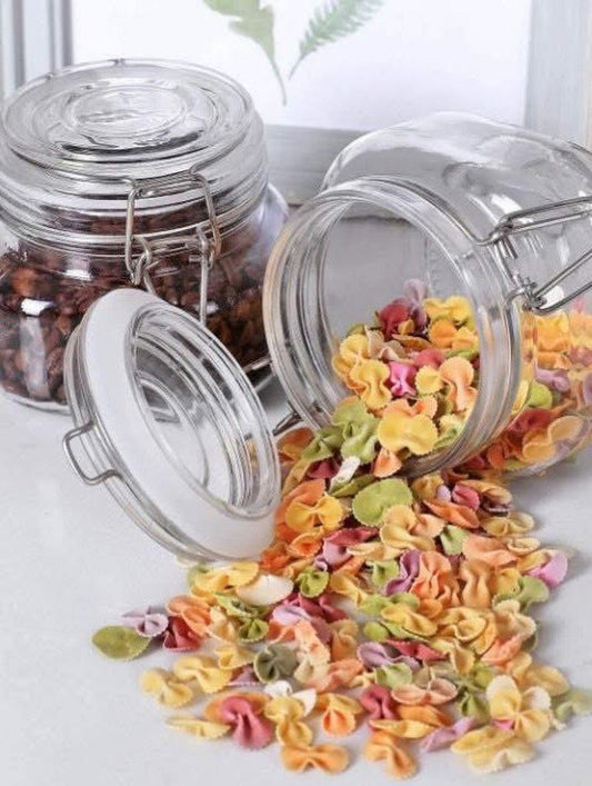 طقم توابل زجاج كلبس 3 قطع بغطاء محكم الغلق | زجاج بيور عالي الجودة من ايكيا 130ml