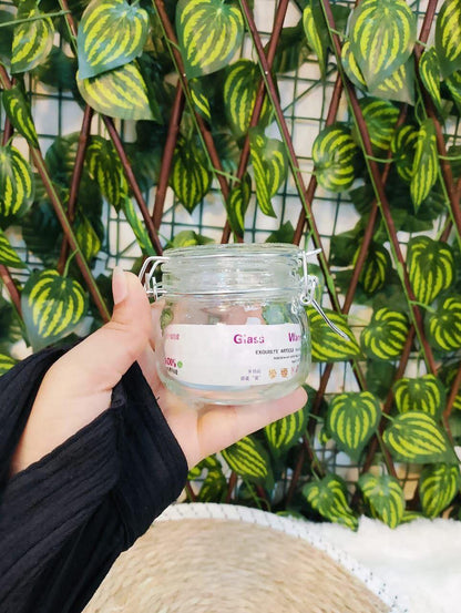 طقم توابل زجاج كلبس 3 قطع بغطاء محكم الغلق | زجاج بيور عالي الجودة من ايكيا 130ml