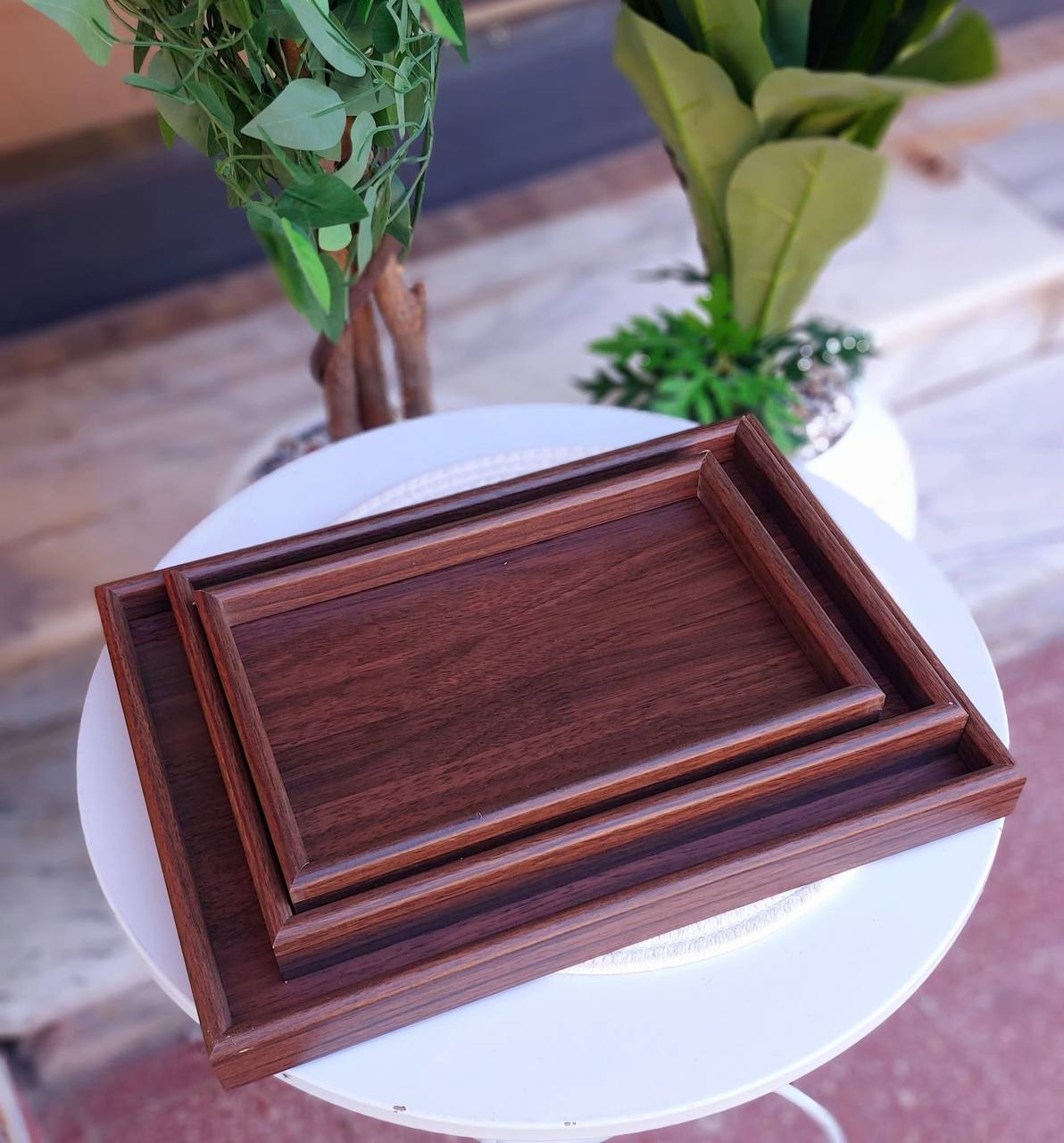 طقم صواني خشب بامبو 3 قطع – تصميم مستورد عالي الجودة