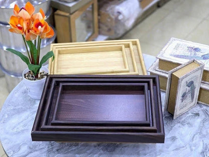 طقم صواني خشب بامبو 3 قطع – تصميم مستورد عالي الجودة