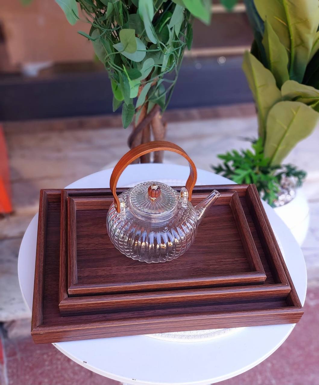 طقم صواني خشب بامبو 3 قطع – تصميم مستورد عالي الجودة