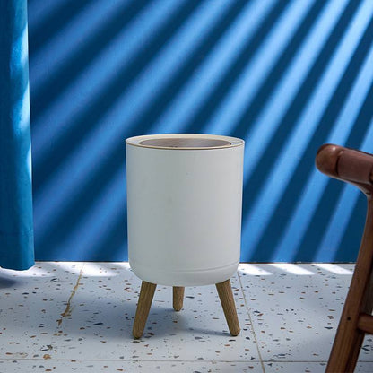 باسكت ديكور بأرجل خشبية بغطاء تاتش – تصميم عصري يناسب جميع المساحات