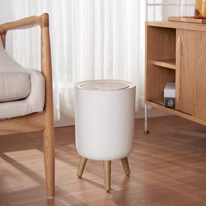 باسكت ديكور بأرجل خشبية بغطاء تاتش – تصميم عصري يناسب جميع المساحات