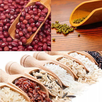 طقم معالق توابل خشب بامبو 🤍 6 قطع – خامة ضد الماء ومتريال عالية الجودة