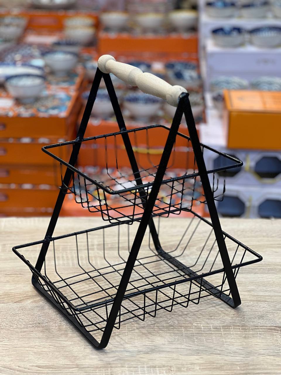 شيالة فاكهة معدنية 2 دور ❤️ خامة تقيلة بجودة عالية ومظهر أنيق