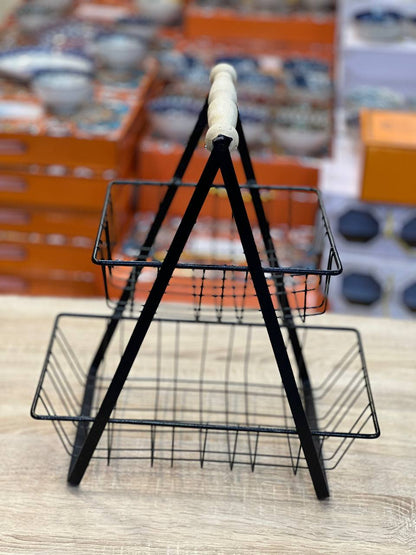 شيالة فاكهة معدنية 2 دور ❤️ خامة تقيلة بجودة عالية ومظهر أنيق