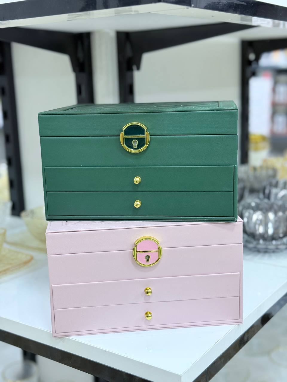 شنطة إكسسوارات جلد حجم جامبو – تنظيم ممتاز