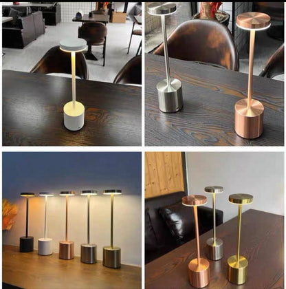 أباجورة ايكيا كلاسيك تاتش متعددة الألوان – شحن USB ومعدن فاخر بإضاءة 3 مستويات