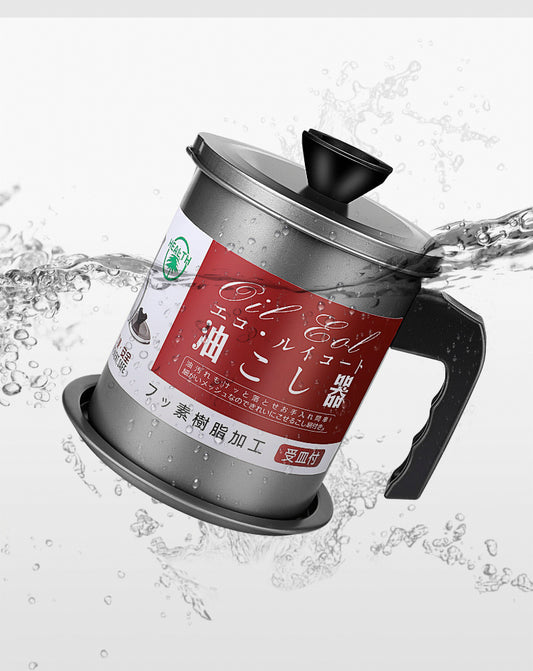 دورق الزيت كوكر أويل العبقري بخامة تيفال | مصفاة استالس + قاعدة حفظ الزيت النقي