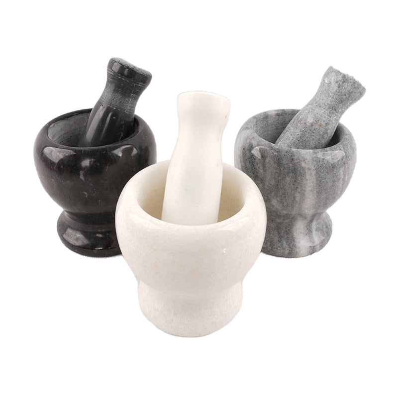 هون مطبخ من رخام طبيعي ثقيل – أشكال وألوان مميزة – أداة أساسية لإعداد الوصفات الأصلية