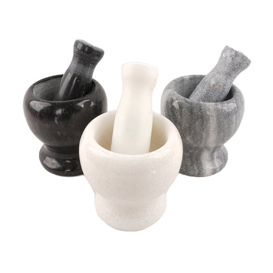 هون مطبخ من رخام طبيعي ثقيل – أشكال وألوان مميزة – أداة أساسية لإعداد الوصفات الأصلية