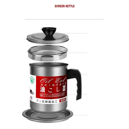 دورق الزيت كوكر أويل العبقري بخامة تيفال | مصفاة استالس + قاعدة حفظ الزيت النقي