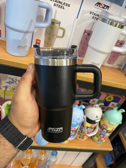 مج حراري استانلس ستيل 14oz يحافظ على الحرارة والبرودة – تصميم سادة ومطبوع