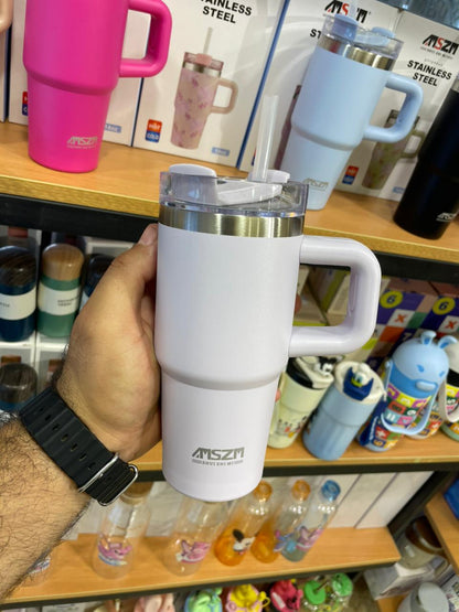 مج حراري استانلس ستيل 14oz يحافظ على الحرارة والبرودة – تصميم سادة ومطبوع