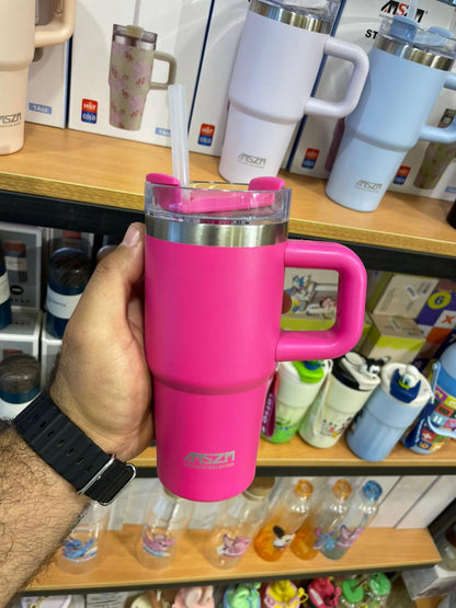 مج حراري استانلس ستيل 14oz يحافظ على الحرارة والبرودة – تصميم سادة ومطبوع