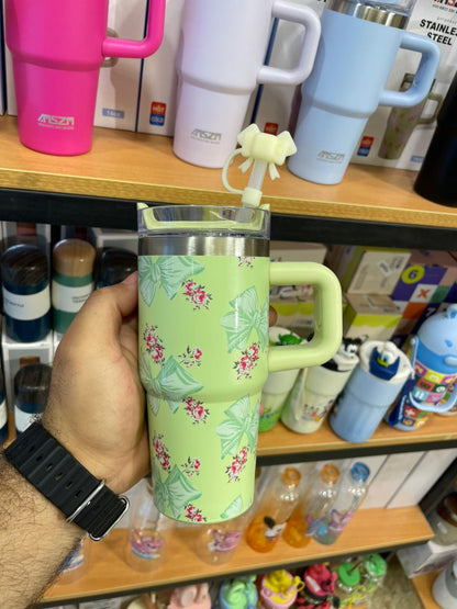 مج حراري استانلس ستيل 14oz يحافظ على الحرارة والبرودة – تصميم سادة ومطبوع