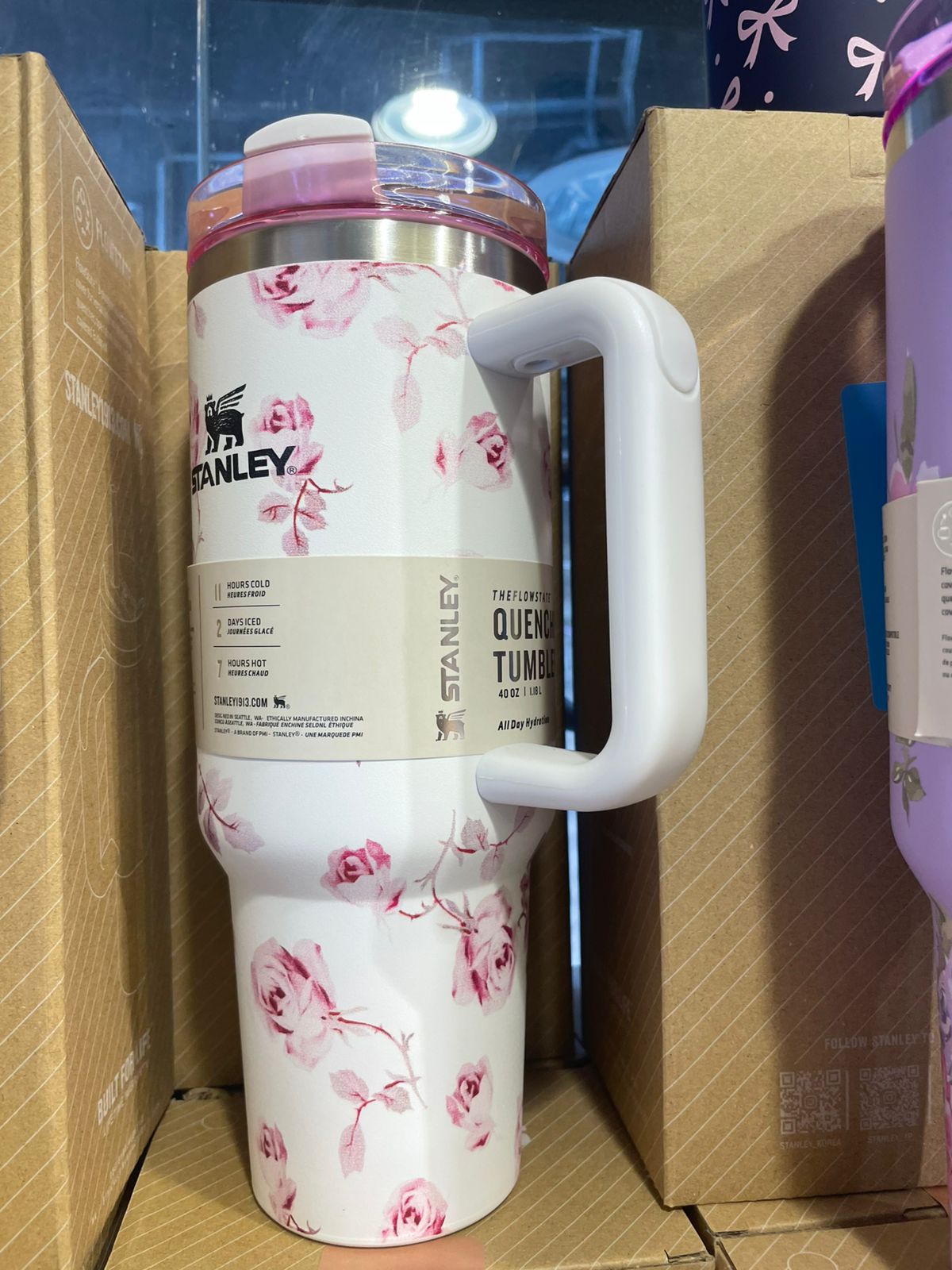 مج ستانلي فلوري حراري ستانلس ستيل 304 بألوان متعددة يحافظ على الحرارة والبرودة حتى 12 ساعة